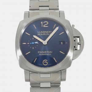 Panerai Blue Stainless Steel Luminor PAM01028 Automatic Men's Wristwatch 42 mm