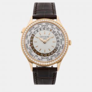 Patek Philippe Silver 18k Rose Gold Complications Automatic Men's Wristwatch 36 mm
