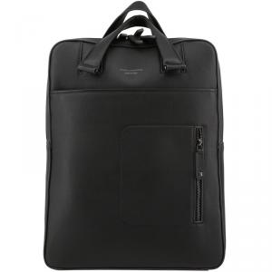 Piquadro Black Leather Backpack