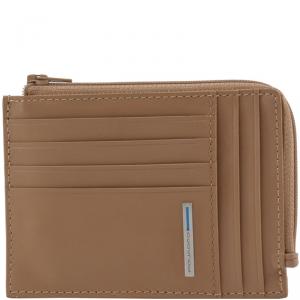 Piquadro Light Brown Leather Credit Card Holder