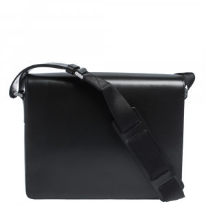 Porsche Design Black Leather Cervo 2.0 Laptop Messenger Bag