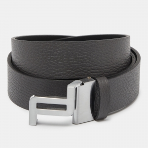 Porsche Design Black Leather Buckle Belt 105CM