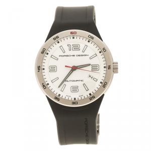 Porsche Design White Stainless Steel Flat Six P'6300 Men's Wristwatch 44 mm