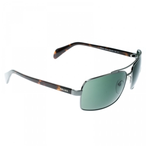 Prada Grey SPR 55Q Rectangle Aviator Sunglasses