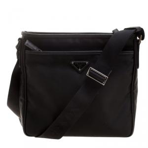 Prada Black Nylon Messenger Bag