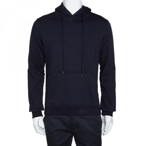 Prada Navy Blue Cotton Hooded Sweatshirt S