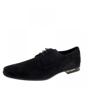 Prada Black Suede Lace Up Derby Size 42.5