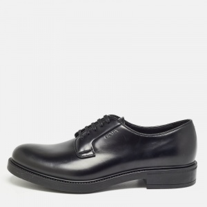 Prada Black Leather Lace Up Oxford Size 42
