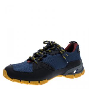 Pre Owned Prada Sport Tricolor Mesh and Rubber Lace Up Sneakers Size 42.5