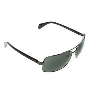 Prada Grey SPR 55Q Square Aviator Sunglasses