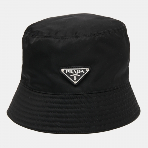 Prada Black Re-Nyon Bucket Hat L