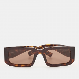 Prada Dark Brown Tortoise SPR06Y Square Sunglasses
