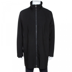 Prada Black Nylon Zip Front Jacket XXL