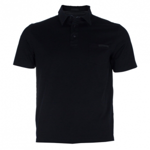 Prada Men's Black Cotton Polo Shirt L