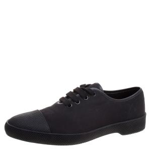 Prada Black Canvas Low Top Sneakers Size 42
