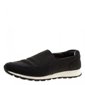 Prada Black Nylon Slip On Sneakers Size 44