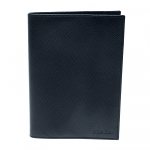 Prada Dark Blue Leather Passport Holder