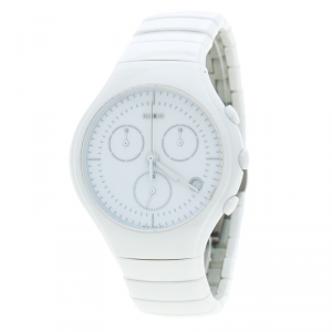 Rado True White Ceramic Chronograph Jubilee 541.0832.3.001 Men's Wristwatch 44 mm
