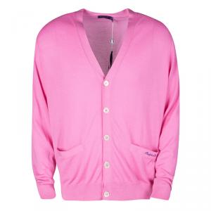 Pre Owned Ralph Lauren Pink Cashmere Cardigan XL