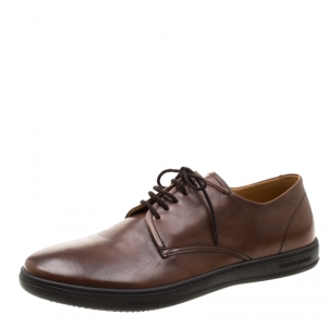 Giorgio Armani Brown Leather Lace Up Derby Size 42