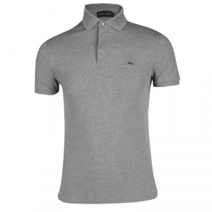 Pre Owned Ralph Lauren Grey Zip Front Polo T-Shirt S