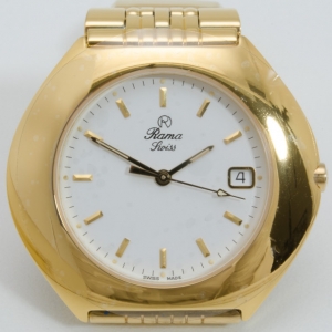 Rama Swiss Watch Gold Plated Unisex Wristwatch