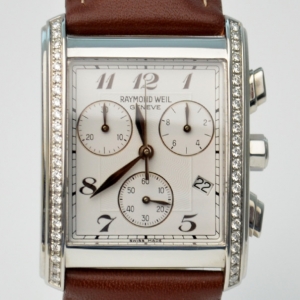 Raymond Weil Diamond SS White Unisex Chronograph Wristwatch
