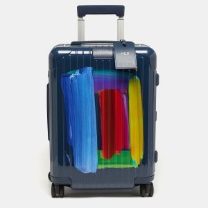 Pre Owned Rimowa x Ptolemy Mann Midnight Blue Polycarbonate Essential Cabin Suitcase