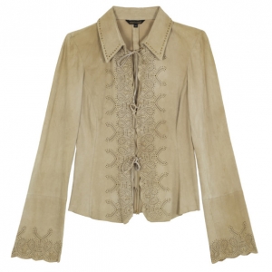Pre Owned Roberto Cavalli Suede Shirt Jacket S