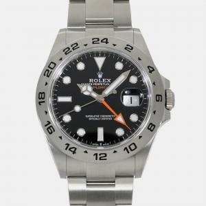 Rolex Black Stainless Steel Explorer II Automatic Men's Wristwatch 42 mm