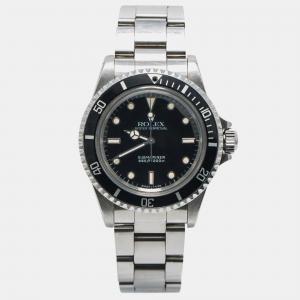Rolex Black Stainless Steel Submariner 5513 Automatic Men's Wristwatch 40 mm