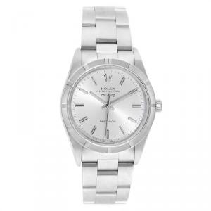 Rolex Silver Stainless Steel Air King 14010 Men's Wristwatch 34MM