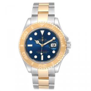 Rolex Blue 18K Yellow Gold and Stainless Steel Yachtmaster 16623 Men's Wristwatch 40MM