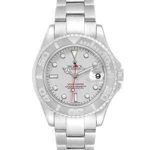 Rolex Platinum Stainless Steel Yachtmaster 168622 Men's Wristwatch 35MM