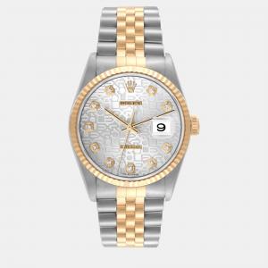 Rolex Datejust Anniversary Diamond Dial Steel Yellow Gold Men's Watch 36 mm