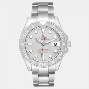 Rolex Yachtmaster Platinum Dial Bezel Steel Men's Watch 40 mm