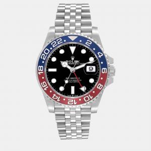 Rolex GMT Master II Blue Red Pepsi Bezel Steel Men's Watch 40 mm