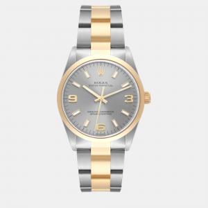 Rolex Oyster Perpetual Steel Yellow Gold Slate Dial Men's Watch 34.0 mm