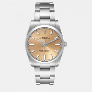 Rolex Oyster Perpetual White Grape Dial Steel Men's Watch 34.0 mm