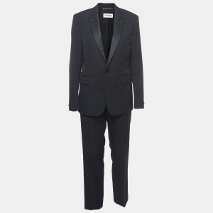 Saint Laurent Paris Black Single Breasted Suit Set M