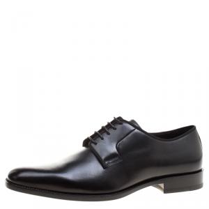 Saint Laurent Paris Black Leather Lace Up Derby Size 45