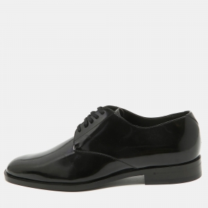 Saint Laurent Black Leather Lace Up Oxfords 43
