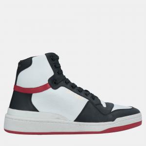 Saint Laurent Leather Two-Tone Lace Up Sneakers 41