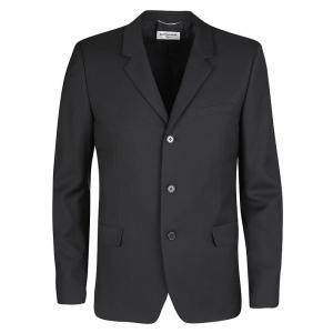 Saint Laurent Paris Black Tailored Wool Blazer XL