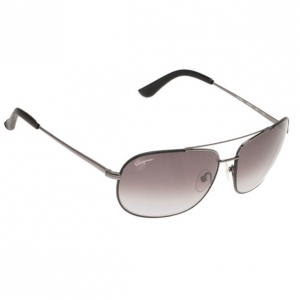 Salvatore Ferragamo Black SF119SL Rectangle Sunglasses