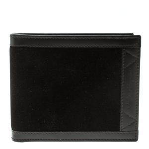 Salvatore Ferragamo Brown Leather and Suede Bifold Wallet