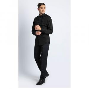 Salvatore Ferragamo Black Pleated Long Sleeve Shirt XXXXS (IT 39)