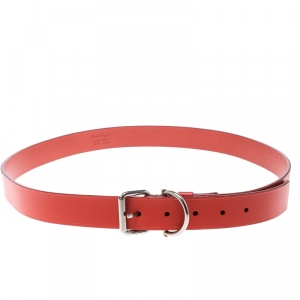 Pre Owned Salvatore Ferragamo Dark Orange Leather Belt 115cm
