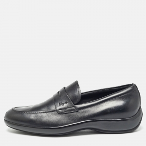 Salvatore Ferragamo Black Leather Penny Loafers Size 41