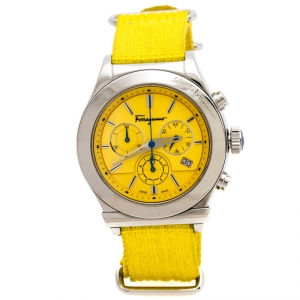 Salvatore Ferragamo Yellow Stainless Steel FF3030013 Men's Wristwatch 42 mm
